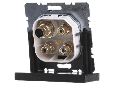 Ansicht hinten Berker 3315321606 Steckdose 3xCinch/S-Video anthrazit matt 