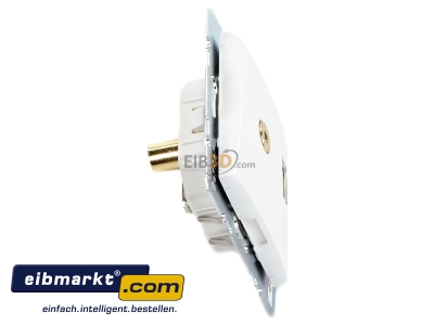Ansicht oben links Steckdose USB/3,5mm Audio polarwei glnzend 3315398989 Berker 3315398989