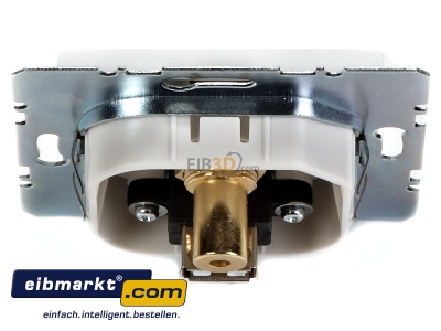 Ansicht oben hinten Steckdose USB/3,5mm Audio polarwei glnzend 3315398989 Berker 3315398989