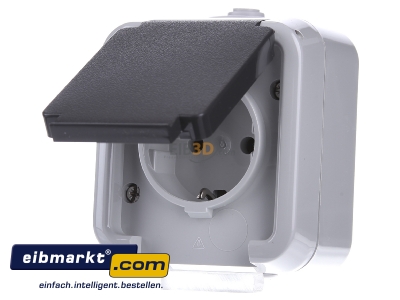 Front view Peha D 6621 WAB Socket outlet protective contact
