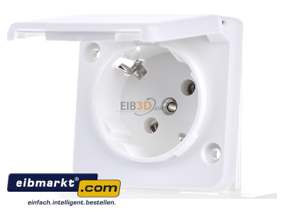 Front view Peha D 6711.02 WI WE S Socket outlet protective contact white 
