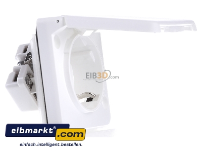 View on the left Peha D 6711.02 WI WE S Socket outlet protective contact white 
