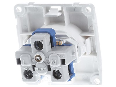 Ansicht hinten Peha D 6771.02 CH-S SI Steckdose Schweiz SEV EB,erh.Ber�hrs., rws 
