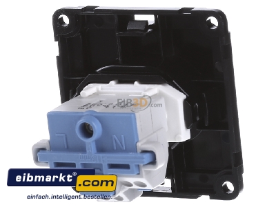 Ansicht hinten Peha D 6771.19 CH SI Steckdose Schweiz SEV EB,erh.Berhrs., sw 