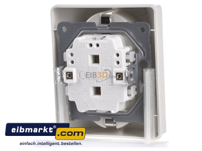 Ansicht hinten Peha D 80.6512 SI W Steckdose SCHUKO 2f,erh.Berhrs., ws 