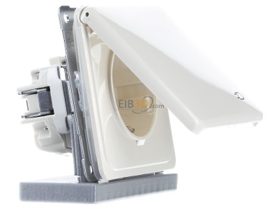 Ansicht links Peha D 80.6611 K WU SI W Steckdose SCHUKO erh.Berhr.,KD, wei 