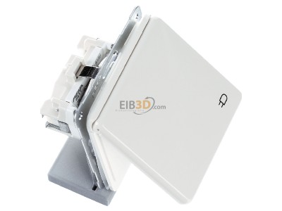 Ansicht oben links Peha D 80.6611 K WU SI W Steckdose SCHUKO erh.Berhr.,KD, wei 
