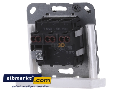 Back view Gira 283228 Two-way switch flush mounted anthracite
