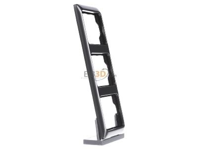 Ansicht links Busch Jaeger 1733 KA-20 Rahmen 3-fach platin, senkr.,alpha 