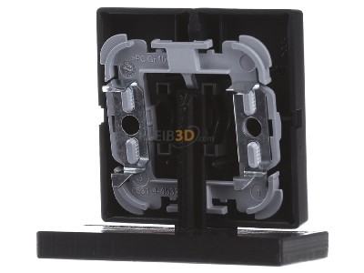 Back view Busch Jaeger 1785-885 Cover plate for switch/push button black 
