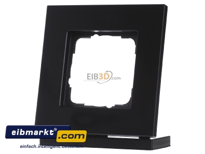 Front view Gira 0211126 Frame 1-gang black - 
