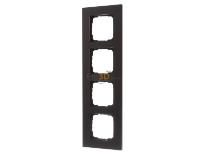 Frontansicht Gira 0214127 Abdeckrahmen 4-fach aluminium raun 