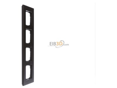 Ansicht links Gira 0214127 Abdeckrahmen 4-fach aluminium raun 