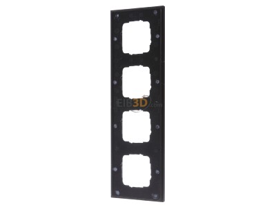 Ansicht hinten Gira 0214127 Abdeckrahmen 4-fach aluminium raun 