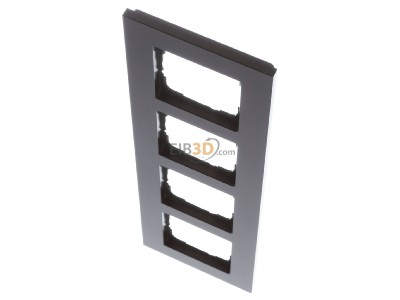 Ansicht oben vorne Gira 0214127 Abdeckrahmen 4-fach aluminium raun 