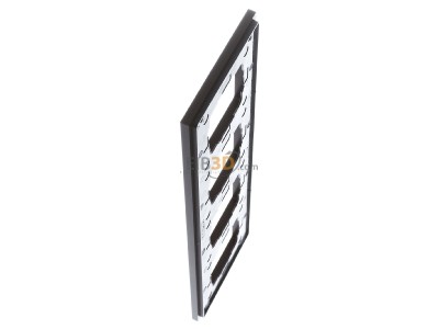 Ansicht oben rechts Gira 0214127 Abdeckrahmen 4-fach aluminium raun 
