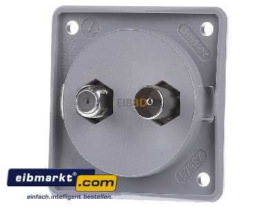Front view Berker 845632506 Socket for antenna with cover
