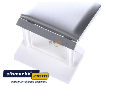 Ansicht oben hinten Berker 918282578 Rahmen 1fach chrom/matt lack.m. Klappdeckel 