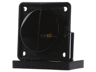 Front view Berker 936752510 Push button 2 make contacts (NO) black 
