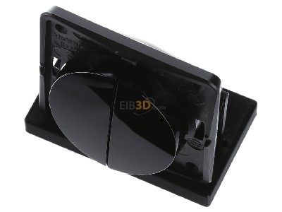 View up front Berker 936752510 Push button 2 make contacts (NO) black 
