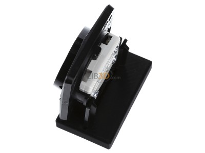 View top right Berker 936752510 Push button 2 make contacts (NO) black 
