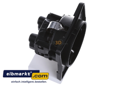 Ansicht oben links Berker 947782503 SCHUKO-Steckdose sw matt 