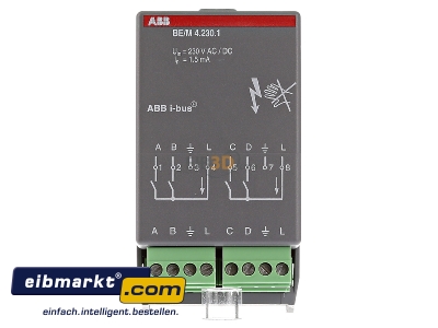 Front view ABB Stotz S&J BE/M 4.230.1 Binary input for bus system 4-ch 
