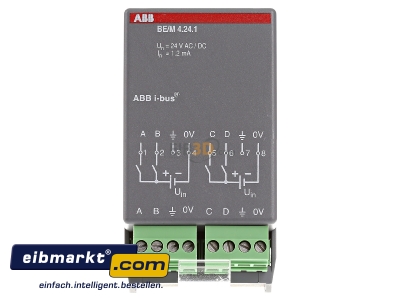 Frontansicht ABB Stotz S&J BE/M 4.24.1 Binreingangsmodul 24V 