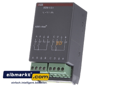 Front view ABB Stotz S&J BE/M 4.12.1 Binary input for bus system 4-ch 
