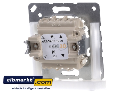 Back view Jung 532-4 U Push button 4 make contacts (NO) - 
