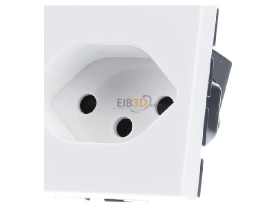 Front view Legrand Bticino 077506 Socket outlet (receptacle) white 
