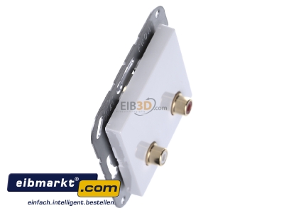 Ansicht oben links Jung MA A 1021 WW Multimedia-Anschluss aws Cinch/Miniklinke3,5 