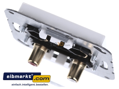 Ansicht oben hinten Jung MA A 1021 WW Multimedia-Anschluss aws Cinch/Miniklinke3,5 