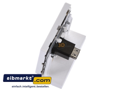 Ansicht oben rechts Jung MA LS 1122 WW Multimedia-Anschluss aws USB m.Tragring 