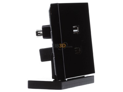Ansicht links Jung MA LS 1163 SW Multimedia-Anschluss sw HDMI/USB m.Tragring 