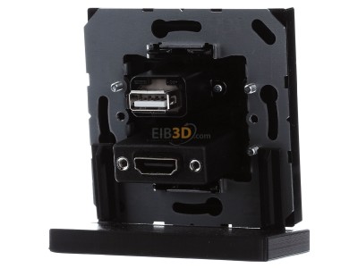 Ansicht hinten Jung MA LS 1163 SW Multimedia-Anschluss sw HDMI/USB m.Tragring 