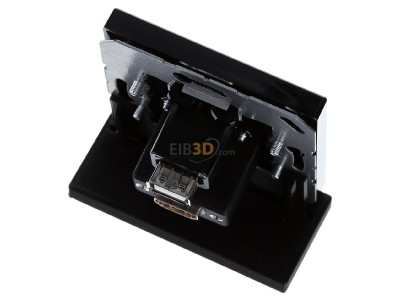 Ansicht oben hinten Jung MA LS 1163 SW Multimedia-Anschluss sw HDMI/USB m.Tragring 