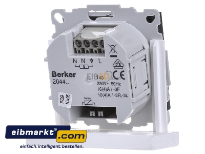 Ansicht hinten Berker 20441606 Temperaturregler anth mit Schlieer 