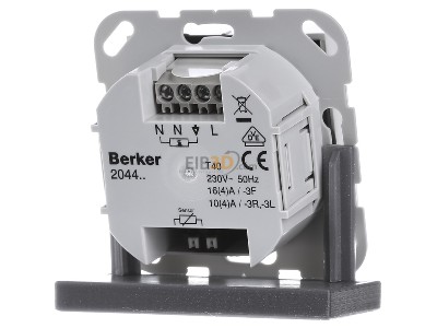 Ansicht hinten Berker 20448989 Temperaturregler pws/gl mit Schlieer 