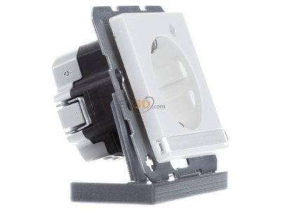 Ansicht links Berker 41106089 SCHUKO-Steckdose pws samt Kontroll-LED 