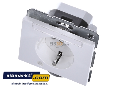 Ansicht oben vorne Berker 41107009 SCHUKO-Steckdose pws/gl Kontroll-LED 