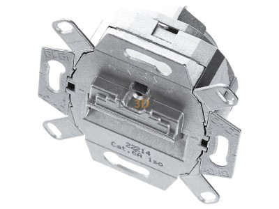 View up front Busch Jaeger 0218/11-101 RJ45 8(8) Data outlet 6A (IEC) grey 
