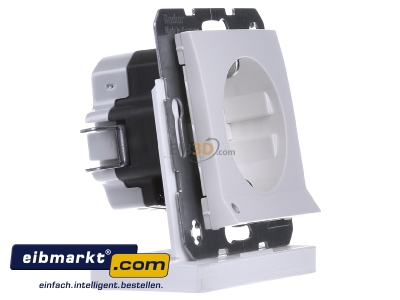 Ansicht links Berker 41091909 SCHUKO-Steckdose pws/matt LED-Orientierungsl. 