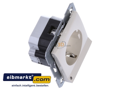 Ansicht oben links Berker 41098982 SCHUKO-Steckdose ws/gl LED-Orientierungsl. 
