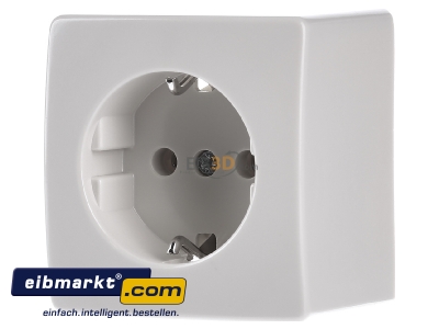 Frontansicht Peha H 6600 V Steckdose SCHUKO wei 