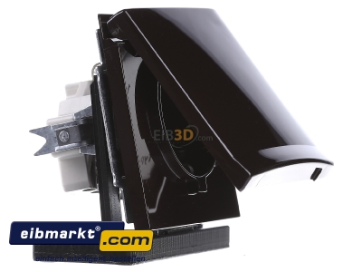 Ansicht links Busch-Jaeger 20 EUGK-31-101 Schuko-Steckdoseneinsatz IP44 braun 