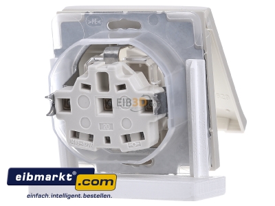 Ansicht hinten Busch-Jaeger 20 EUGK-32-101 Schuko-Steckdoseneinsatz IP44 wei 