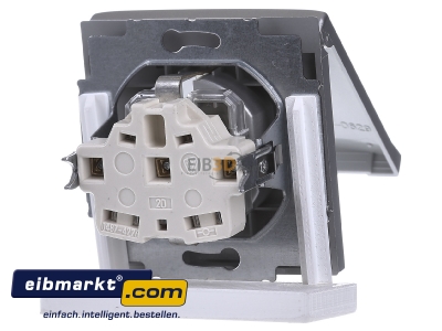Ansicht hinten Busch-Jaeger 20 EUGK-33-101 Schuko-Steckdoseneinsatz IP44 alusilber 