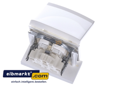 Ansicht oben hinten Busch-Jaeger 20 EUGK-34-101 Schuko-Steckdoseneinsatz IP44 alpinwei 