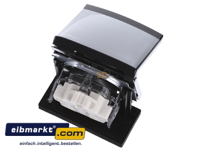 Ansicht oben hinten Busch-Jaeger 20 EUGK-35-101 Schuko-Steckdoseneinsatz IP44 anthrazit 